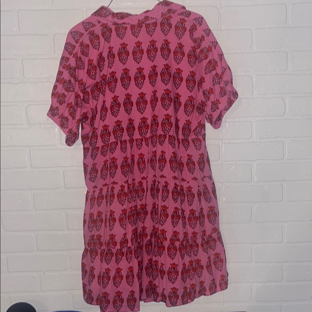 THML Womens Dress Pink and Red Patterned Mini Dress Medium - Picture 10 of 10